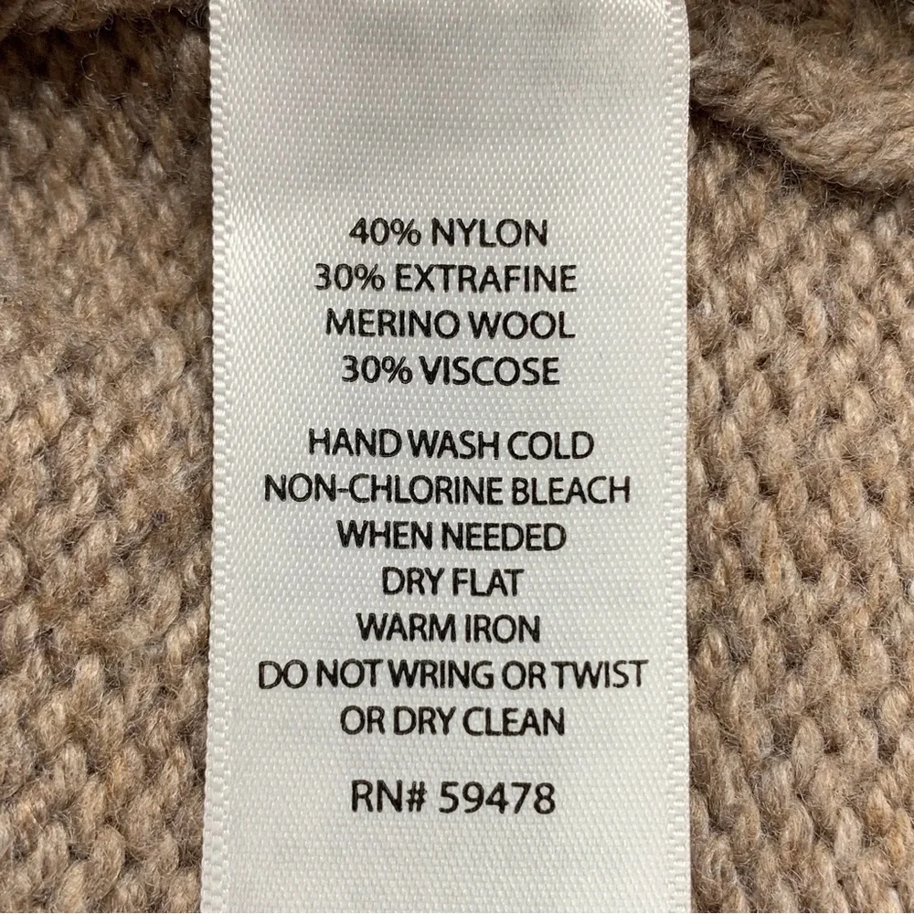 Cynthia Rowley Longline Waterfall Vest S Fine Merino Wool Blend Cardigan Knit